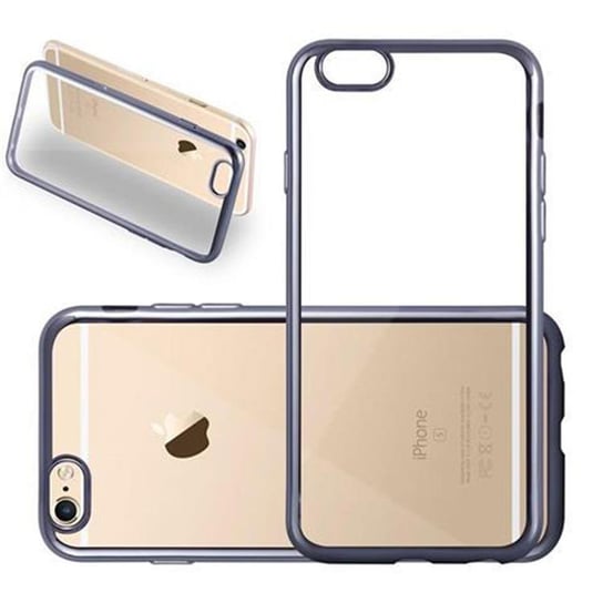 Etui Do Apple iPhone 6 / 6S Pokrowiec w CHROM CZARNY TPU Silicone Case Cover Obudowa Ochronny Cadorabo Cadorabo