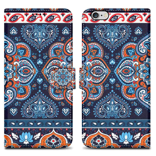 Etui Do Apple iPhone 6 / 6S Pokrowiec w Niebieska Mandala No. 1 Etui Case Cover Obudowa Ochronny Cadorabo Cadorabo