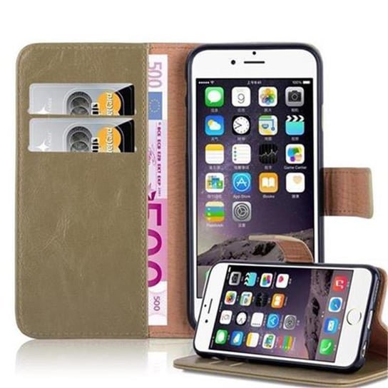 Etui Do Apple iPhone 6 / 6S w Pokrowiec CAPPUCCINO BRĄZOWE Magnet Obudowa Ochronny Case Cover Cadorabo Cadorabo