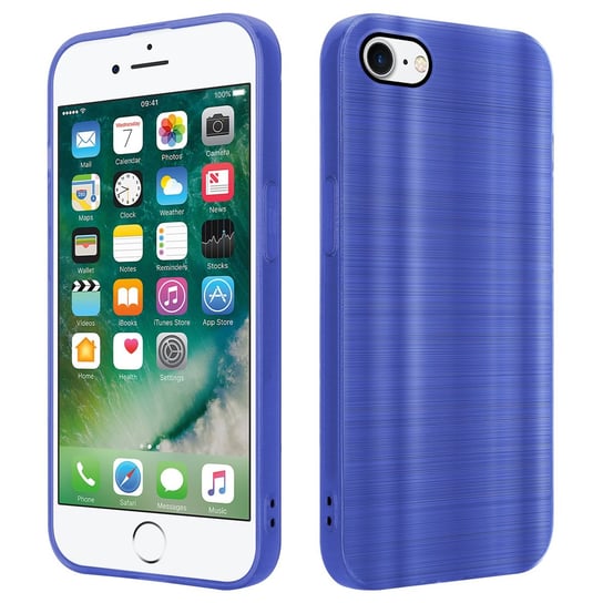 Etui Do Apple iPhone 7 / 7S / 8 / SE 2020 Pokrowiec w Brushed Purpura Etui Silikonowe Obudowa Case Cover Cadorabo Cadorabo