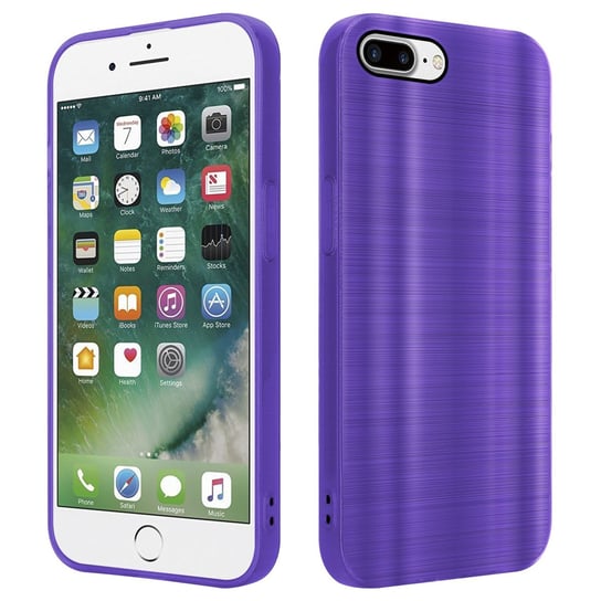 Etui Do Apple iPhone 7 PLUS / 7S PLUS / 8 PLUS Pokrowiec w Brushed Purpura Etui Silikonowe Obudowa Case Cover Cadorabo Cadorabo