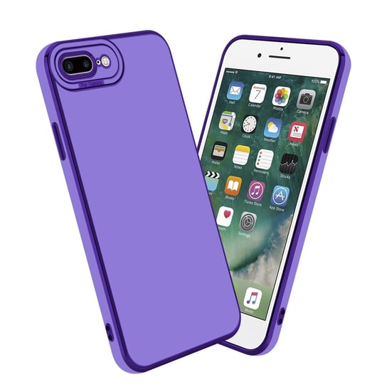 Etui Do Apple iPhone 7 PLUS / 7S PLUS / 8 PLUS Porkowiec w Glossy Purpura - Różowe Złoto Ochrona kamery Obudowa Case Cover TPU Cadorabo Cadorabo