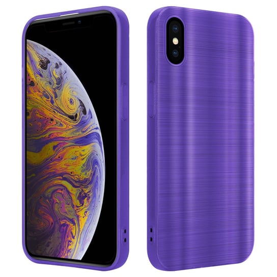 Etui Do Apple iPhone XS MAX Pokrowiec w Brushed Purpura Etui Silikonowe Obudowa Case Cover Cadorabo Cadorabo