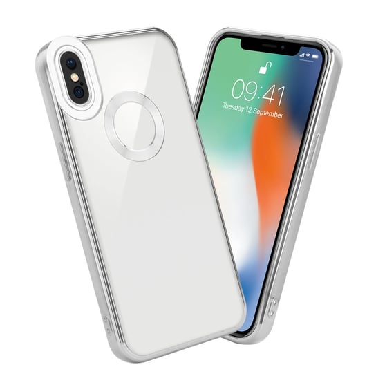 Etui Do Apple iPhone XS MAX Pokrowiec w Przezroczysty - Srebrny Etui Chrom Obudowa Case Cover Ochronny Cadorabo Cadorabo