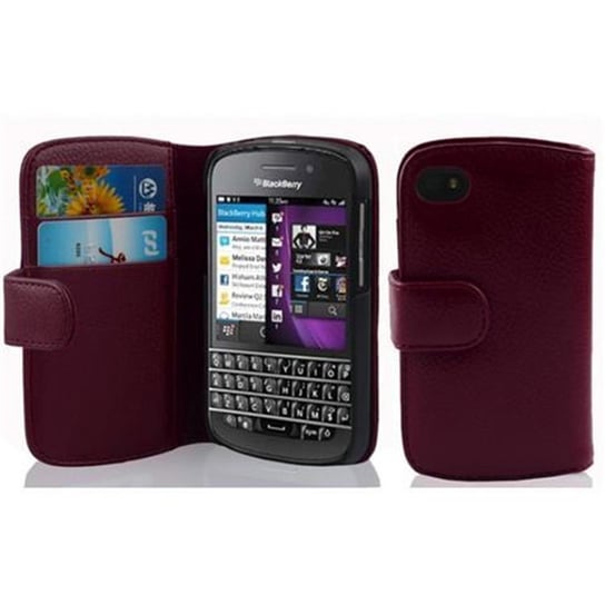 Etui Do Blackberry Q10 w BORDEAUX FIOLETOWY Pokrowiec Portfel Case Cover Obudowa Cadorabo Cadorabo