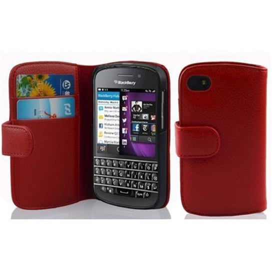 Etui Do Blackberry Q10 w PIEKŁA CZERWIEŃ Pokrowiec Portfel Case Cover Obudowa Cadorabo Cadorabo