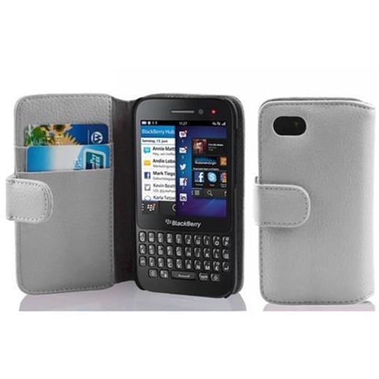 Etui Do Blackberry Q5 w BIAŁY MAGNEZOWY Pokrowiec Portfel Case Cover Obudowa Cadorabo Cadorabo
