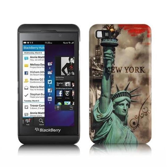 Etui Do Blackberry Z10 Pokrowiec w NEW YORK - STATUA WOLNOŚCI Hard Case Cover Obudowa Ochronny Cadorabo Cadorabo