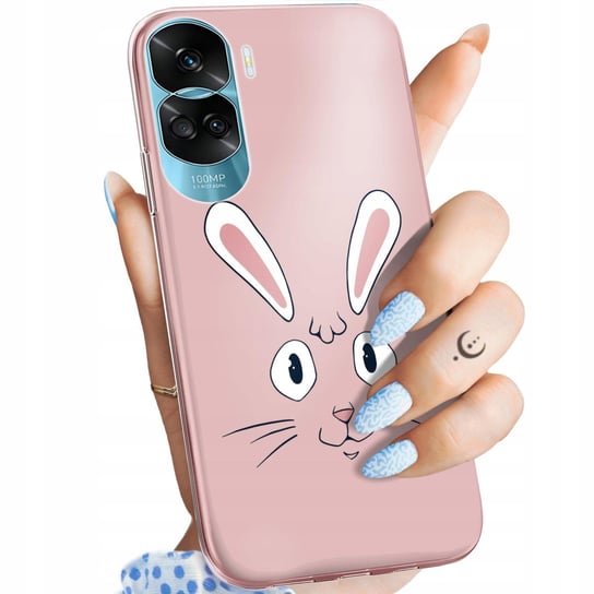 Etui Do Etui Honor 90 5G Wzory Królik Zając Bunny Obudowa Pokrowiec Case Honor