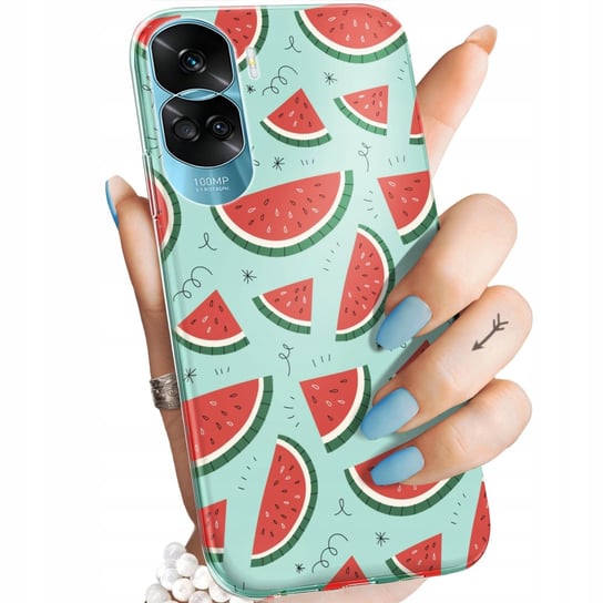 ETUI DO ETUI HONOR 90 5G WZORY OWOCE ARBUZ ANANAS CYTRYNY OBUDOWA POKROWIEC Honor