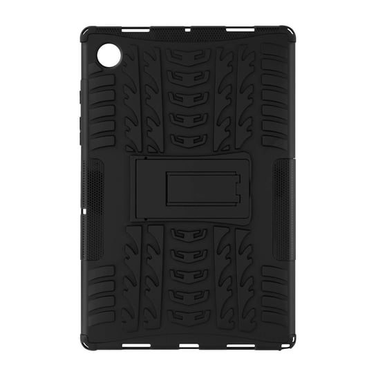 Etui do Galaxy Tab A8 10.5 Bi-materiał Odporny na wstrząsy ze wspornikiem Crutch czarny Avizar