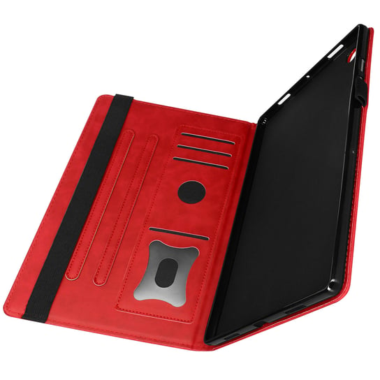 Etui do Galaxy Tab A8 10.5 Uchwyt na kartę z klapką Funkcja obsługi wideo czerwony Avizar