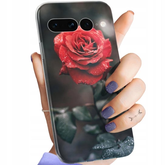 Etui Do Google Pixel 7 Pro Wzory Róża Z Różą Rose Obudowa Pokrowiec Case Google