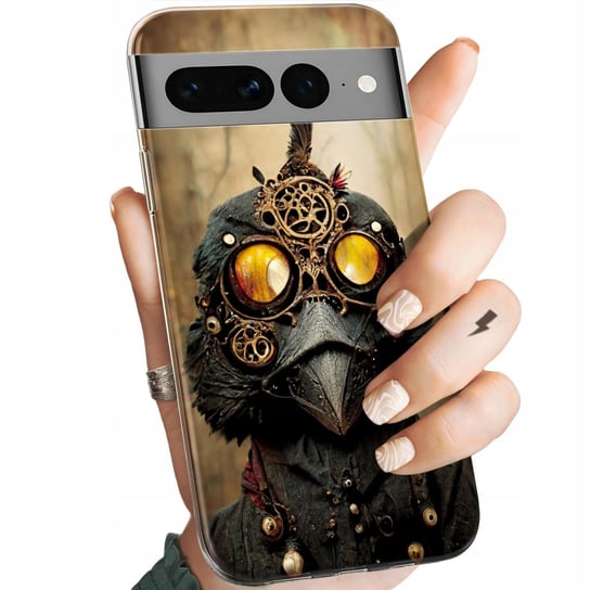 ETUI DO GOOGLE PIXEL 7 PRO WZORY STEAMPUNK MASZYNY LABORATORIA OBUDOWA CASE Google