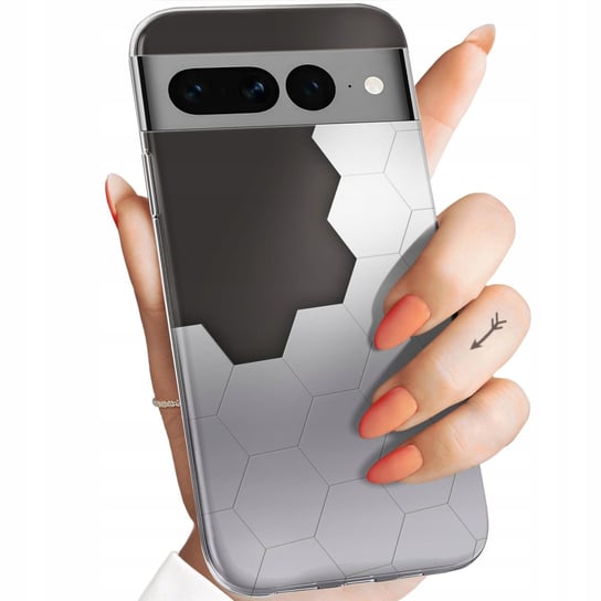 Etui Do Google Pixel 7 Pro Wzory Szare Metallic Grey Obudowa Pokrowiec Case Google