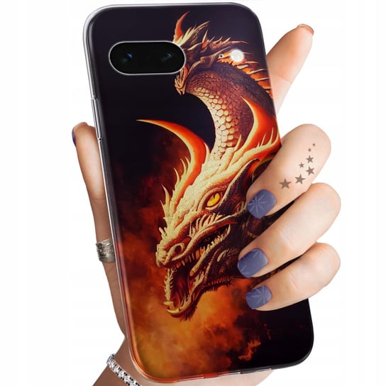 Etui Do Google Pixel 7 Wzory Smoki Dragon Taniec Smoków Obudowa Pokrowiec Google