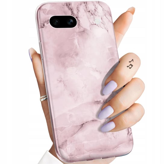 Etui Do Google Pixel 7A Wzory Różowe Golden Rose Pudrowy Róż Obudowa Case Google