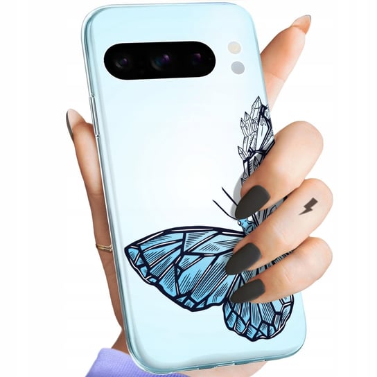 Etui Do Google Pixel 8 Pro Wzory Motyle Butterfly Barwne Obudowa Pokrowiec Google