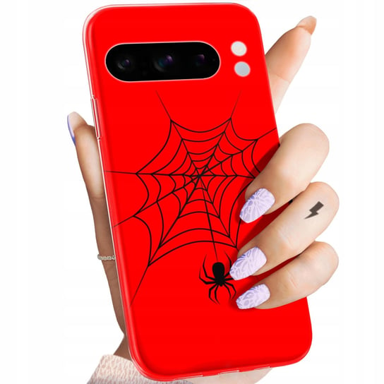 Etui Do Google Pixel 8 Pro Wzory Pająk Spider Pajęczyna Obudowa Pokrowiec Google