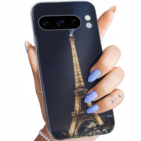 Etui Do Google Pixel 8 Pro Wzory Paryż Francja Eiffel Obudowa Pokrowiec Google