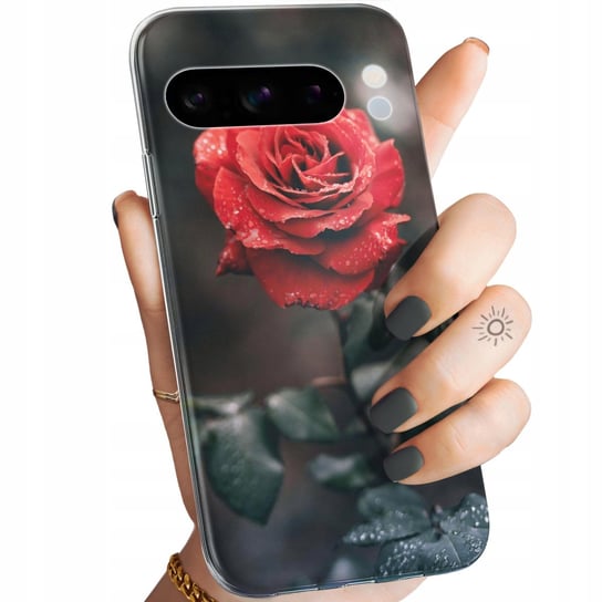 Etui Do Google Pixel 8 Pro Wzory Róża Z Różą Rose Obudowa Pokrowiec Case Google