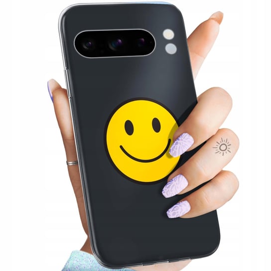 Etui Do Google Pixel 8 Pro Wzory Uśmiech Smile Emoji Obudowa Pokrowiec Case Google