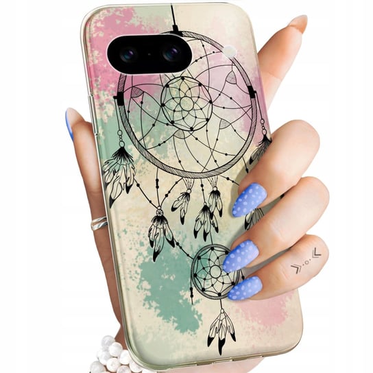 Etui Do Google Pixel 8 Wzory Boho Łapacz Snów Pióra Obudowa Pokrowiec Case Google