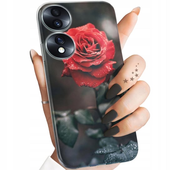 Etui Do Honor 70 Wzory Róża Z Różą Rose Obudowa Pokrowiec Case Honor