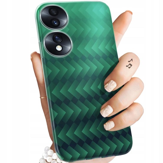 Etui Do Honor 70 Wzory Zielone Grassy Green Obudowa Pokrowiec Case Honor