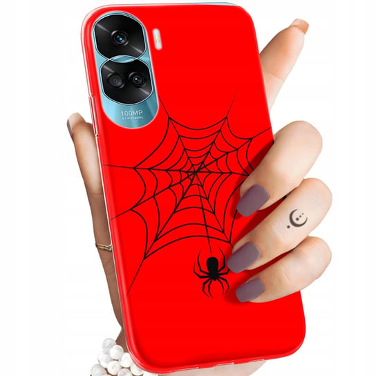 Etui Do Honor 90 Lite 5G Wzory Pająk Spider Pajęczyna Obudowa Pokrowiec Honor