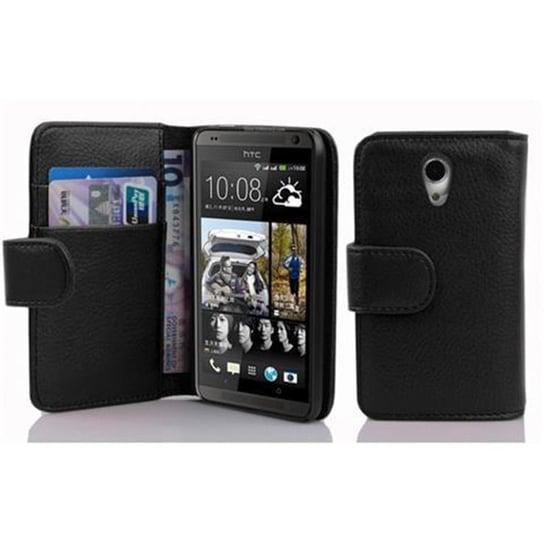 Etui Do HTC Desire 700 w CZARNY OXID Pokrowiec Portfel Case Cover Obudowa Cadorabo Cadorabo