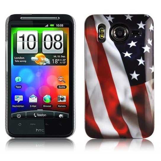 Etui Do HTC Desire HD Pokrowiec w STARS AND STRIPES Hard Case Cover Obudowa Ochronny Cadorabo Cadorabo