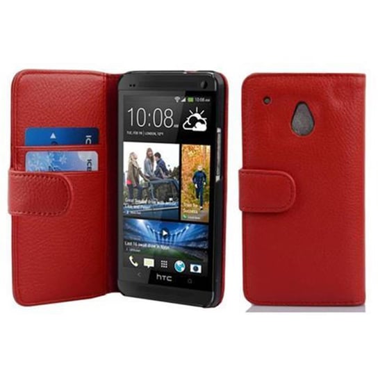 Etui Do HTC ONE M4 MINI w PIEKŁA CZERWIEŃ Pokrowiec Portfel Case Cover Obudowa Cadorabo Cadorabo