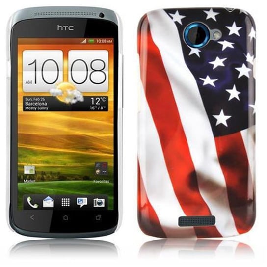 Etui Do HTC ONE S Pokrowiec w STARS AND STRIPES Hard Case Cover Obudowa Ochronny Cadorabo Cadorabo