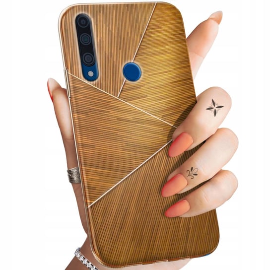 Etui Do Huawei Honor 9X Wzory Brązowe Drewniane Brown Obudowa Pokrowiec Huawei