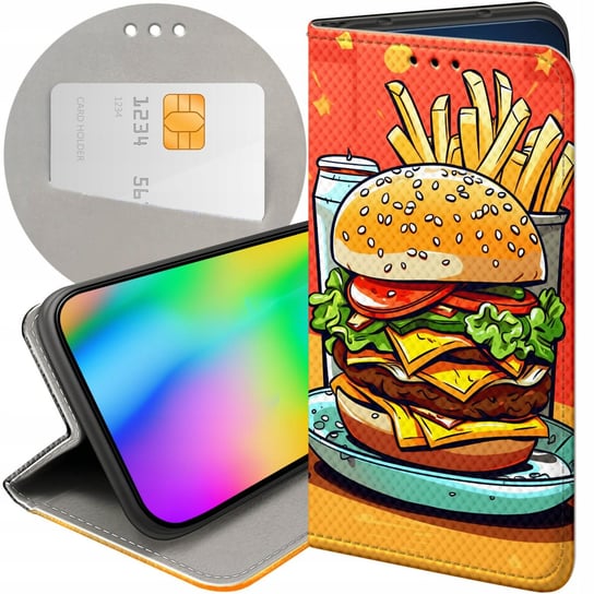 ETUI DO HUAWEI HONOR X50 5G WZORY HAMBURGER BURGERY FAST-FOOD JEDZENIE CASE Huawei