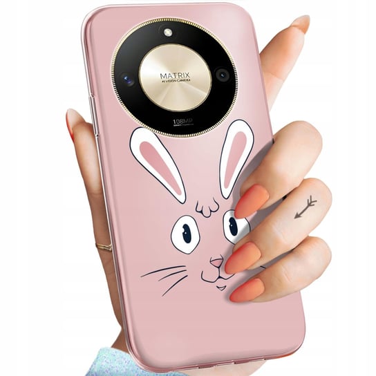 Etui Do Huawei Honor X50 5G Wzory Królik Zając Bunny Obudowa Pokrowiec Case Huawei