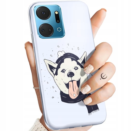 ETUI DO HUAWEI HONOR X7A WZORY HUSKY PSY PIESKI OBUDOWA POKROWIEC CASE Huawei