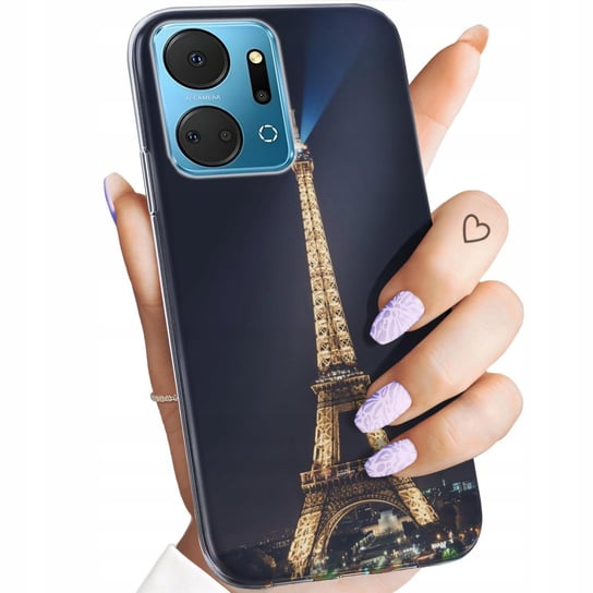 Etui Do Huawei Honor X7A Wzory Paryż Francja Eiffel Obudowa Pokrowiec Case Huawei