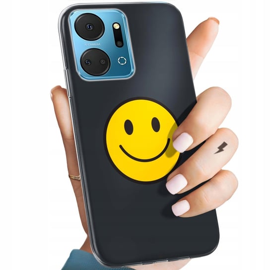 Etui Do Huawei Honor X7A Wzory Uśmiech Smile Emoji Obudowa Pokrowiec Case Huawei