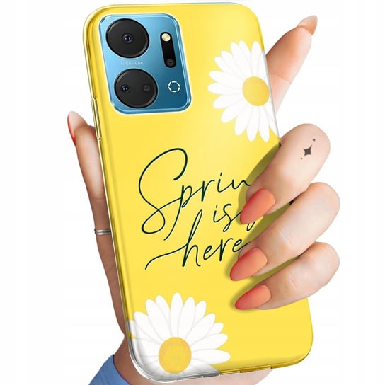 Etui Do Huawei Honor X7A Wzory Wiosna Wiosenne Spring Obudowa Pokrowiec Huawei