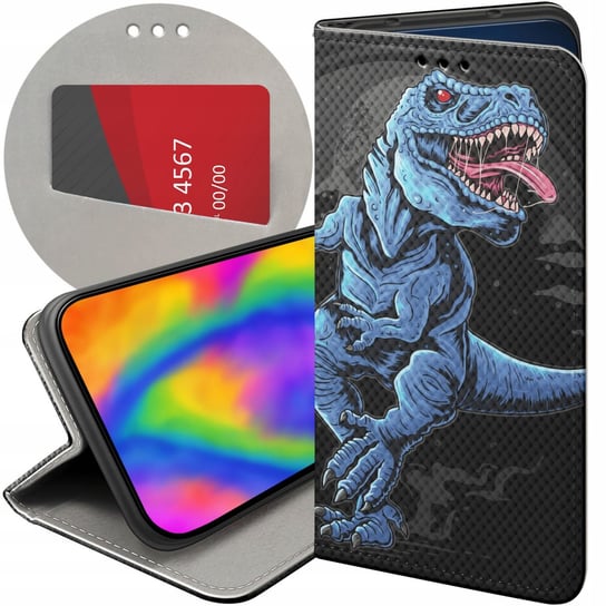 ETUI DO HUAWEI HONOR X8 5G / HONOR X6 / HONOR 70 LITE WZORY DINOZAURY CASE Huawei