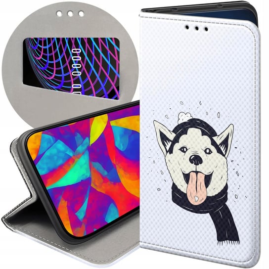 ETUI DO HUAWEI HONOR X8 5G / HONOR X6 / HONOR 70 LITE WZORY HUSKY PSY CASE Huawei