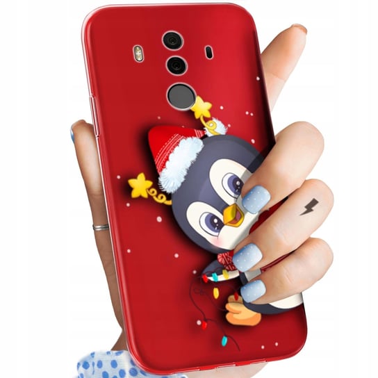 Etui Do Huawei Mate 10 Pro Wzory Święta Christmas Mikołaj Pingwin Obudowa Huawei