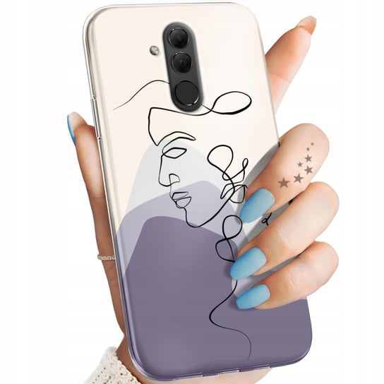 Etui Do Huawei Mate 20 Lite Wzory Continuous Line-Art Kreska Linie Obudowa Huawei