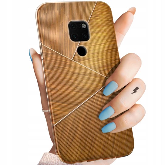 Etui Do Huawei Mate 20 Wzory Brązowe Drewniane Brown Obudowa Pokrowiec Case Huawei