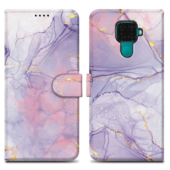 Etui Do Huawei MATE 30 LITE Pokrowiec w Różowo-Fioletowy Marmur No. 5 Etui Case Cover Obudowa Ochronny Cadorabo Cadorabo