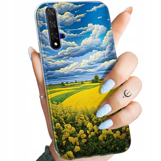 Etui Do Huawei Nova 5T / Honor 20 Wzory Chmury Niebo Błękit Obudowa Case Huawei