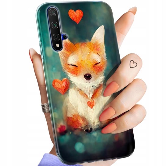 Etui Do Huawei Nova 5T / Honor 20 Wzory Liski Lisy Fox Obudowa Pokrowiec Huawei