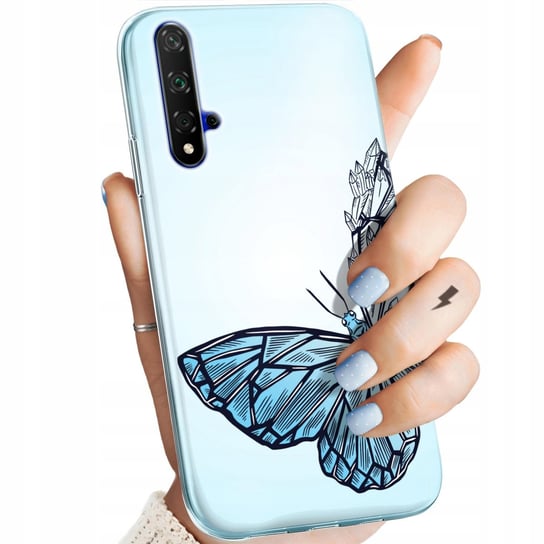 Etui Do Huawei Nova 5T / Honor 20 Wzory Motyle Butterfly Barwne Obudowa Huawei